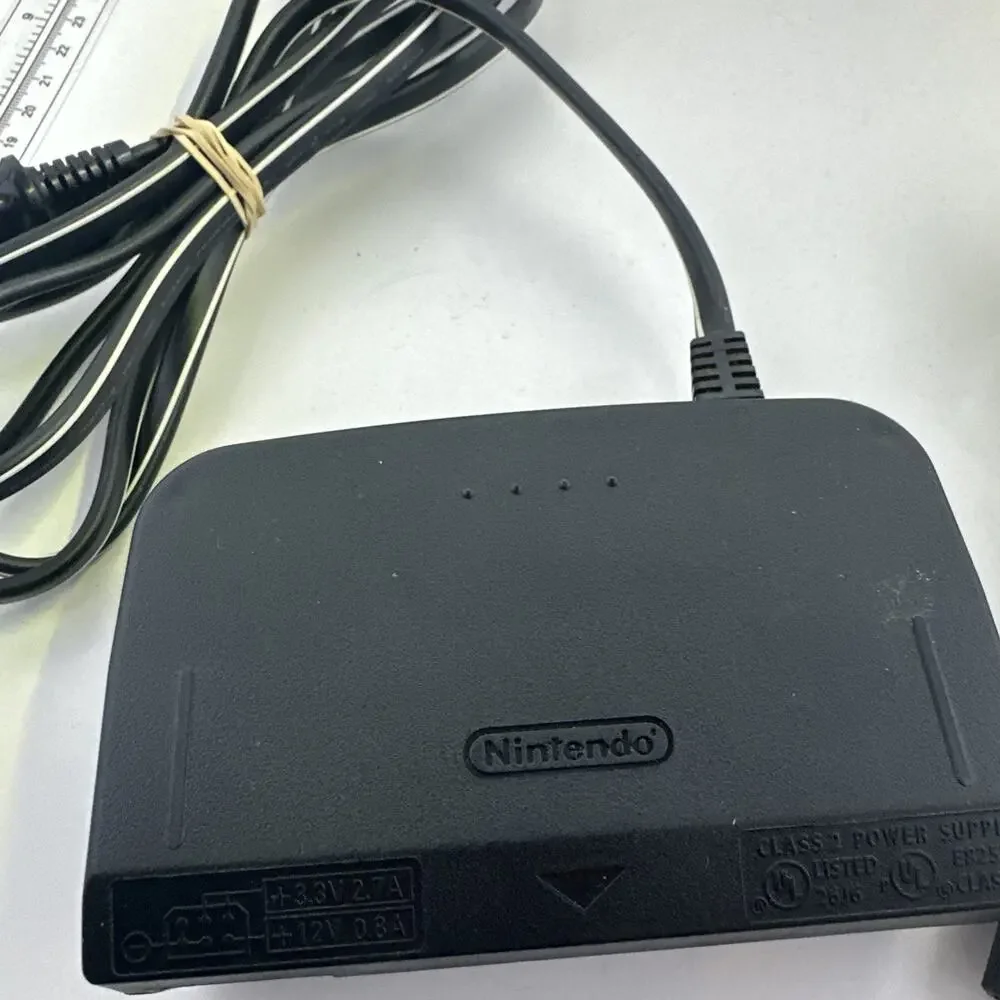 OEM Nintendo 64 N64 Power Supply Cord Brick & Official AV RCA Cable Hookup Lot
